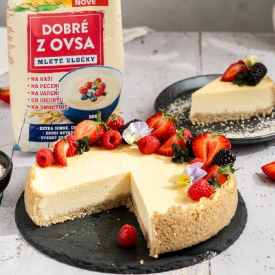 Tvarohový cheesecake s ovesným korpusem