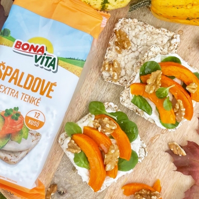 Obložené špaldové chlebíčky s pečenou dýní