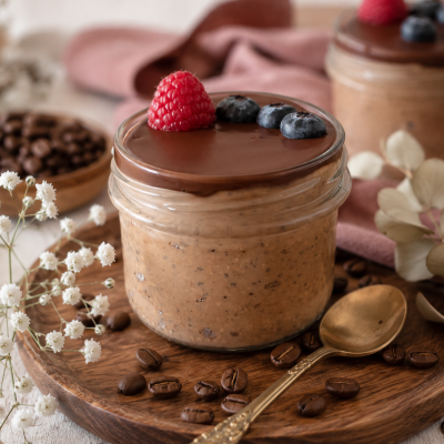 Overnight oats s kávou